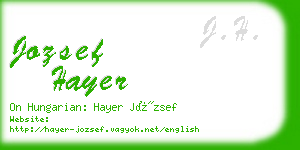 jozsef hayer business card